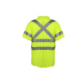 T-shirt de trabalho de segurança reflexiva de alta visibilidade com mercado do Canadá